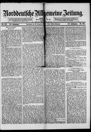 Norddeutsche allgemeine Zeitung on Dec 25, 1909