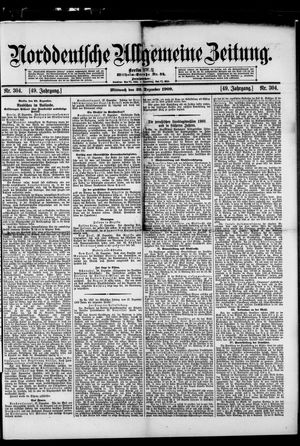 Norddeutsche allgemeine Zeitung vom 29.12.1909