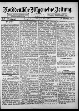 Norddeutsche allgemeine Zeitung vom 09.01.1910
