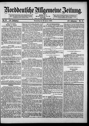Norddeutsche allgemeine Zeitung vom 13.01.1910