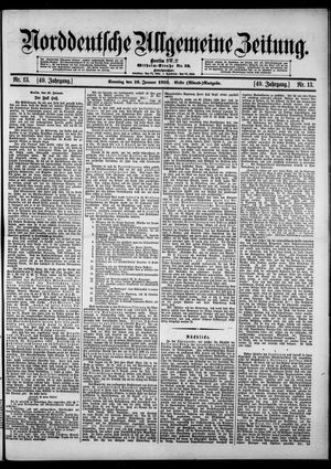 Norddeutsche allgemeine Zeitung on Jan 16, 1910