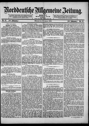 Norddeutsche allgemeine Zeitung vom 19.01.1910
