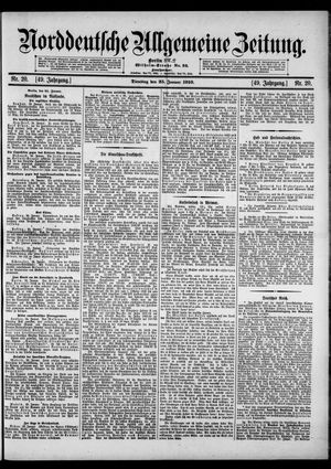 Norddeutsche allgemeine Zeitung vom 25.01.1910