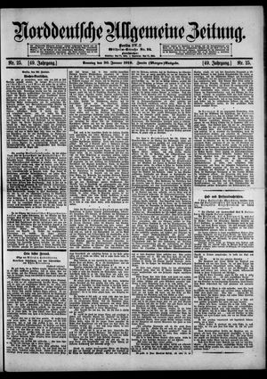 Norddeutsche allgemeine Zeitung on Jan 30, 1910