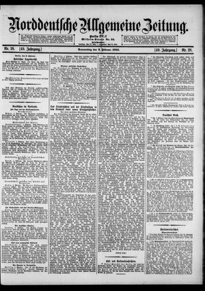 Norddeutsche allgemeine Zeitung vom 03.02.1910