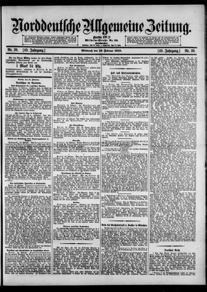 Norddeutsche allgemeine Zeitung vom 16.02.1910