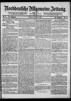Norddeutsche allgemeine Zeitung vom 18.02.1910