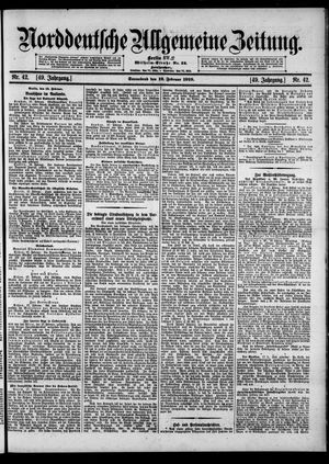 Norddeutsche allgemeine Zeitung vom 19.02.1910