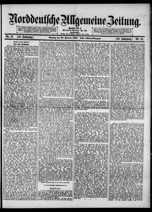 Norddeutsche allgemeine Zeitung vom 20.02.1910