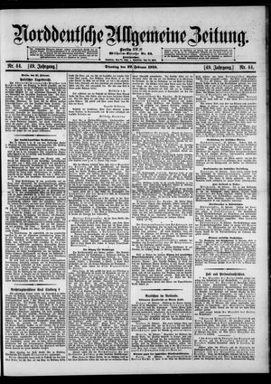 Norddeutsche allgemeine Zeitung vom 22.02.1910