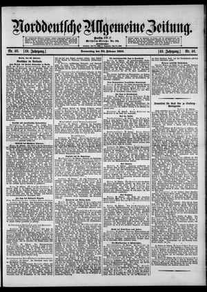 Norddeutsche allgemeine Zeitung vom 24.02.1910
