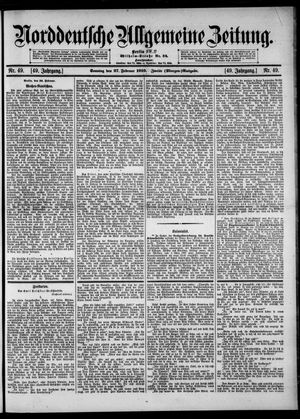 Norddeutsche allgemeine Zeitung vom 27.02.1910