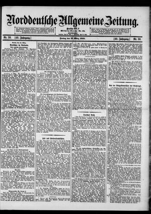 Norddeutsche allgemeine Zeitung vom 11.03.1910