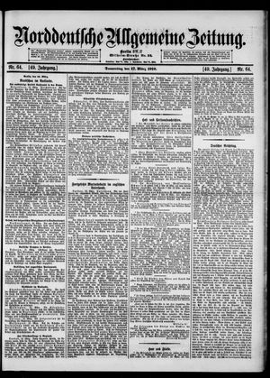Norddeutsche allgemeine Zeitung vom 17.03.1910