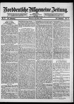 Norddeutsche allgemeine Zeitung vom 30.03.1910