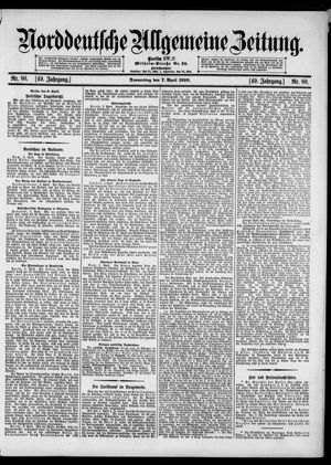 Norddeutsche allgemeine Zeitung vom 07.04.1910
