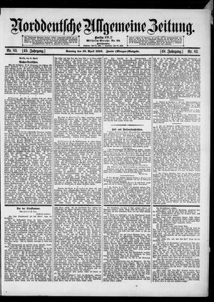 Norddeutsche allgemeine Zeitung vom 10.04.1910