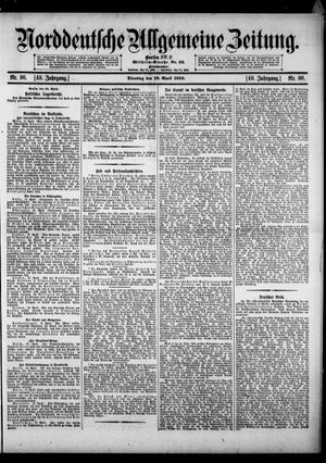 Norddeutsche allgemeine Zeitung on Apr 19, 1910