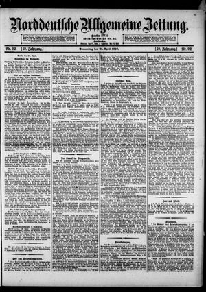 Norddeutsche allgemeine Zeitung vom 21.04.1910