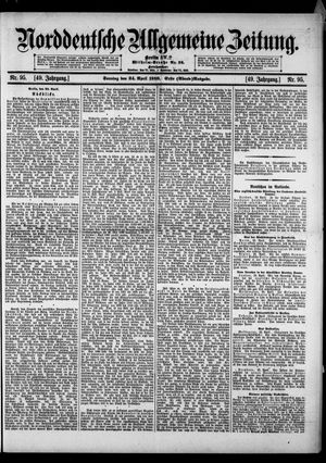 Norddeutsche allgemeine Zeitung vom 24.04.1910