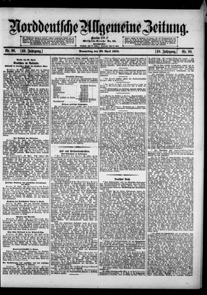 Norddeutsche allgemeine Zeitung vom 28.04.1910