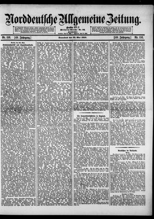 Norddeutsche allgemeine Zeitung vom 21.05.1910