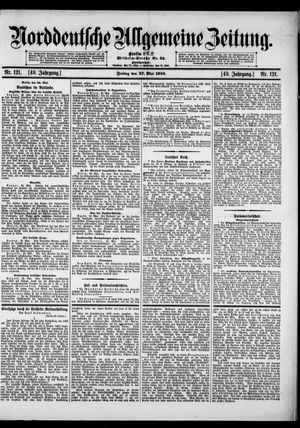 Norddeutsche allgemeine Zeitung vom 27.05.1910