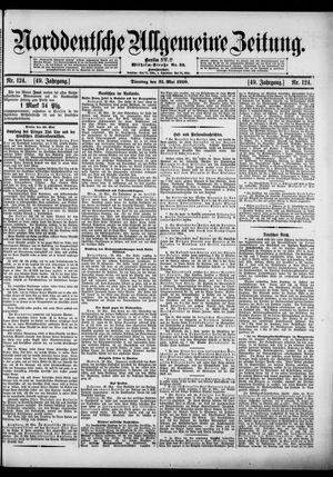 Norddeutsche allgemeine Zeitung vom 31.05.1910