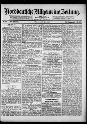 Norddeutsche allgemeine Zeitung vom 15.06.1910
