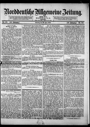 Norddeutsche allgemeine Zeitung vom 28.06.1910