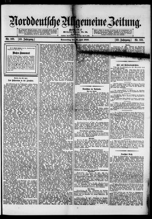 Norddeutsche allgemeine Zeitung vom 21.07.1910