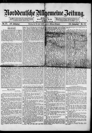 Norddeutsche allgemeine Zeitung vom 24.07.1910