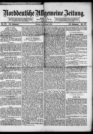 Norddeutsche allgemeine Zeitung vom 02.08.1910