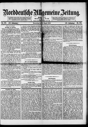 Norddeutsche allgemeine Zeitung vom 11.08.1910