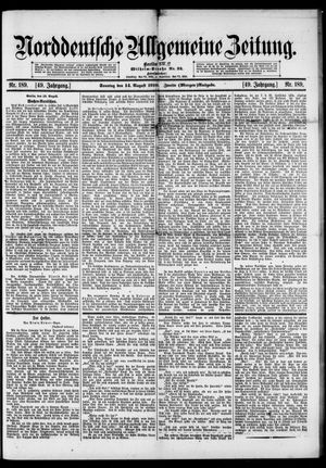 Norddeutsche allgemeine Zeitung vom 14.08.1910