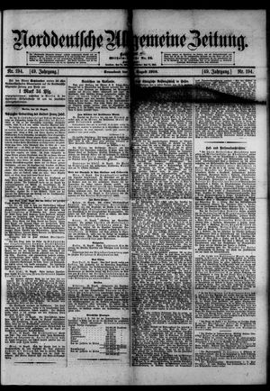 Norddeutsche allgemeine Zeitung vom 20.08.1910