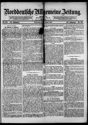 Norddeutsche allgemeine Zeitung vom 25.08.1910