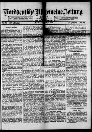 Norddeutsche allgemeine Zeitung vom 27.08.1910