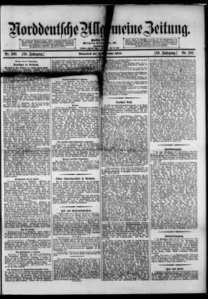 Norddeutsche allgemeine Zeitung vom 03.09.1910