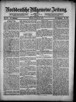 Norddeutsche allgemeine Zeitung vom 07.09.1910