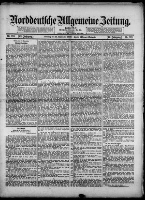 Norddeutsche allgemeine Zeitung vom 11.09.1910