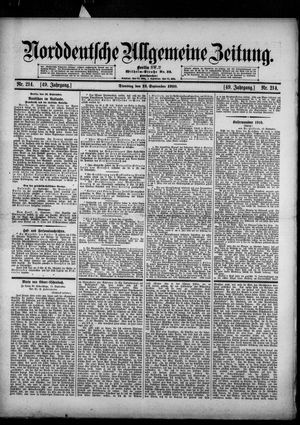 Norddeutsche allgemeine Zeitung vom 13.09.1910