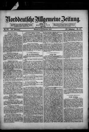 Norddeutsche allgemeine Zeitung vom 14.09.1910
