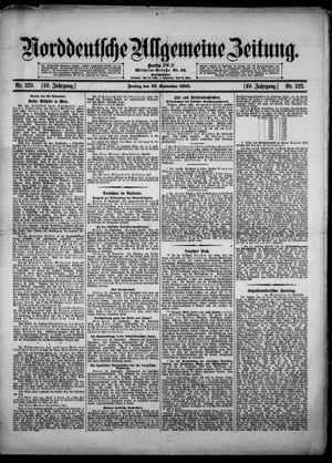 Norddeutsche allgemeine Zeitung vom 23.09.1910