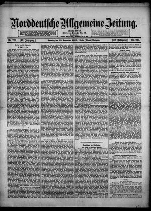 Norddeutsche allgemeine Zeitung vom 25.09.1910