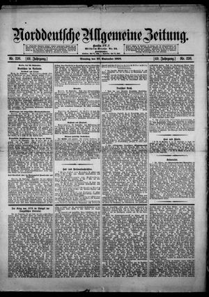 Norddeutsche allgemeine Zeitung vom 27.09.1910