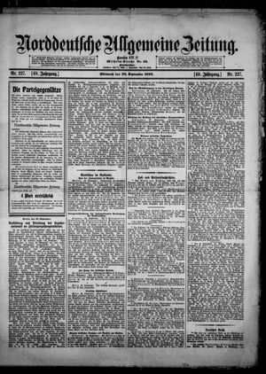 Norddeutsche allgemeine Zeitung vom 28.09.1910