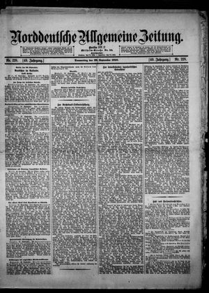 Norddeutsche allgemeine Zeitung vom 29.09.1910