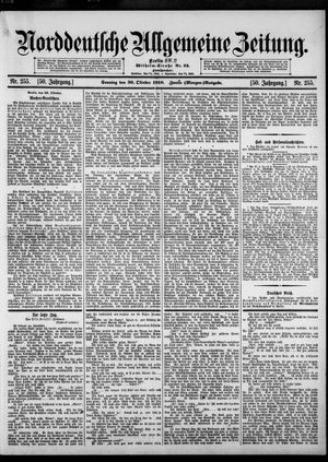 Norddeutsche allgemeine Zeitung vom 30.10.1910