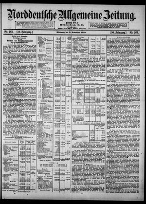 Norddeutsche allgemeine Zeitung vom 09.11.1910